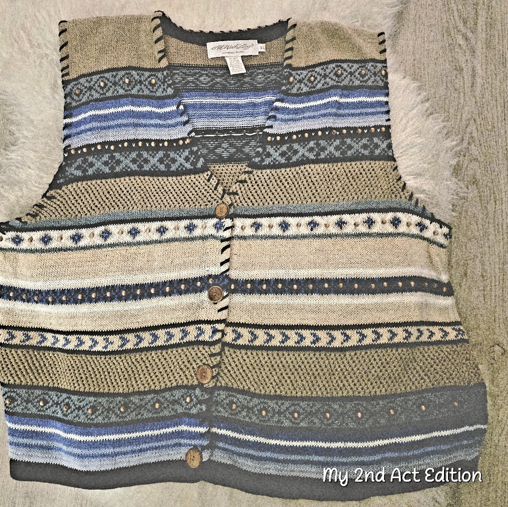 VIintage All Week Long Granny Sweater Vest
